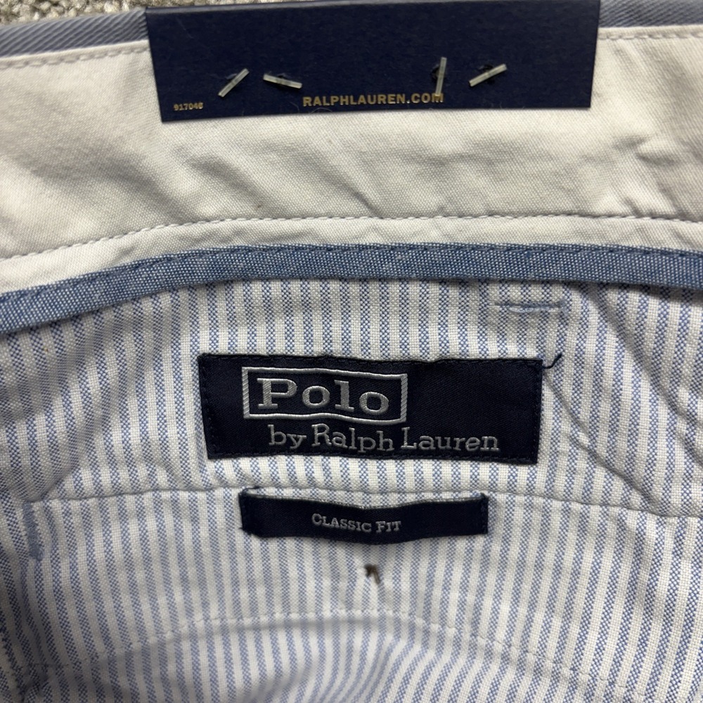 Vintage Polo Ralph Lauren Pants Mens 48Bx30 Blue Chino Classic Fit NWT *Read - Picture 14 of 15